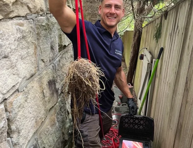 Clearing a blocked drain at a strata property